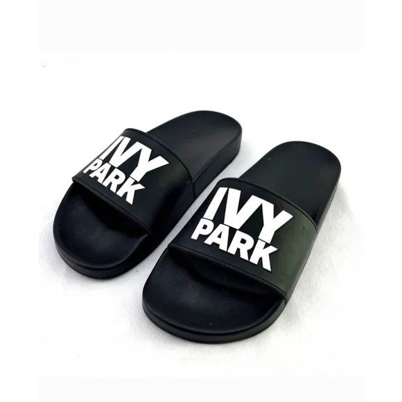Women's Ivy Park Slides Sandals Black Size 7 - Picture 3 of 3